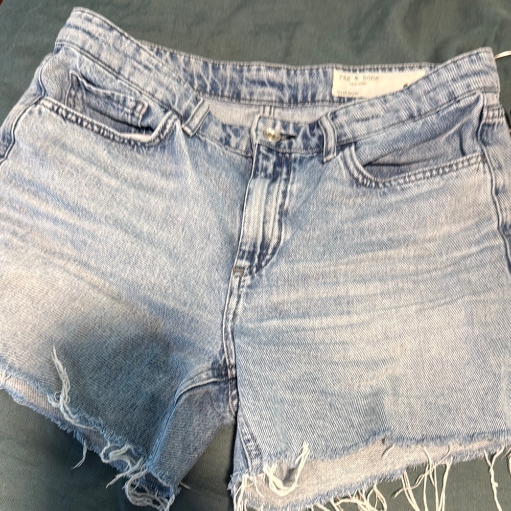 Light Blue Denim Cutoff Shorts